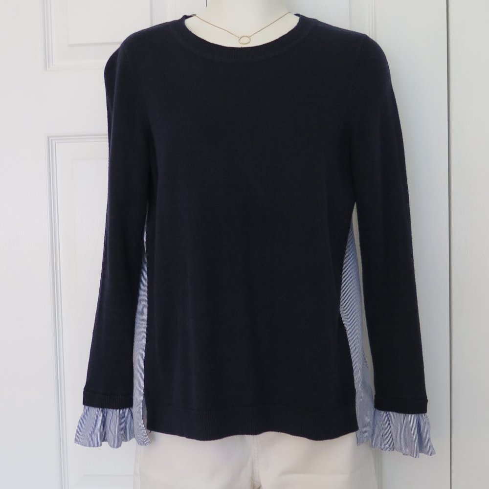 OASIS 🇬🇧Sweater, back with cotton shirt and cuffs